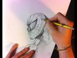 Just draw a spider in the middle of the spiderman's chest as shown in the drawing example. Spiderman Face Tutorial Real Time Pencils Youtube