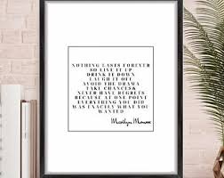 Marilyn monroe & love quotes picture canvas wall art 20x20. Marilyn Monroe Quote Etsy