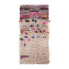Shaggy Rag Rug With Sequins And Tufts 70x140cm
