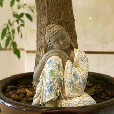 Prettyia Resin Sleeping Buddha Statue
