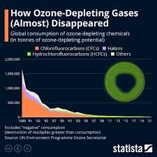 chart how ozone depleting gases
