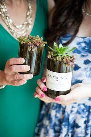 diy wine bottle succulent planters