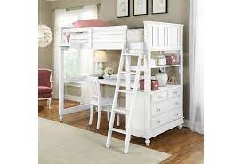 The staircase can be configured on either side to best fit the space. Ne Kids Lake House Full Loft Bed With Desk And Dresser Belfort Furniture Loft Beds