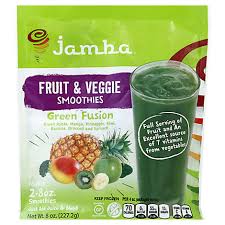 Three or five groupons, each good for one 12 oz. Jamba Juice Smoothies Fruit Veggie Blue Fusion Nutrition Ingredients Greenchoice