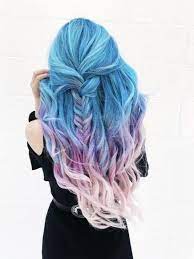 It is a scented cloud slime that is a 2 color mix of pink and blue. 64 Ideas For Hair Pastel Blue Ombre Cotton Candy Hair Styles Blue And Pink Hair Cool Hair Color