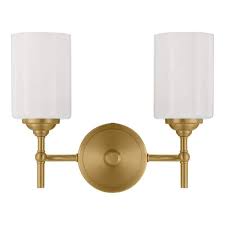 Light Matte Brass Bathroom Vanity Light