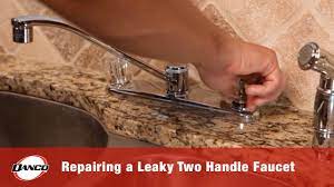 how to repair a leaky two handle faucet