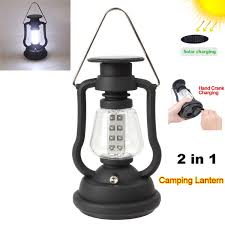 1pc 2pcs 16led Retro Solar Camping Lantern Portable Camping Light With Solar Panel Hand Crank Outdoor Lamp For Hiking Camping Wish