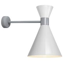 Shop Troy Rlm Lighting Mid Century 12 Inch Outdoor Wall Mount Gloss White Shade Flannel Gray Center Adapter Overstock 20289473