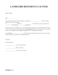 a landlord reference letter
