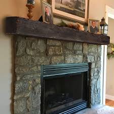 Rustic Floating Fireplace Mantel
