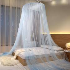 Jjgiv Large Romantic Girls Princess Mosquito Net Round Dome Curtain Bed Canopy Lace Tent Bedding For 0 9m 2m Bed Universal Size White Single Door