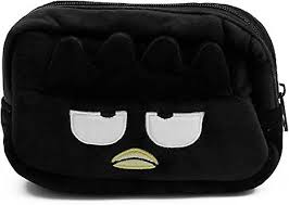 anime black makeup bag plush cosmetics