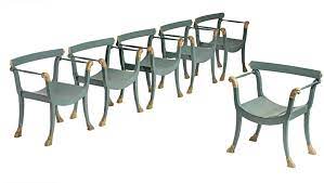 A Set Of Six Art Deco Garden Chairs