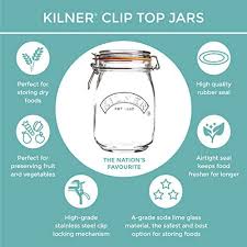 Kilner Square Clip Top Jar Durable