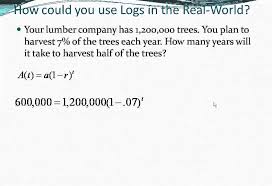 Solving Logarithmic Equations Word