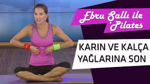 Ebru Şallı İle Pilates / Karın ve kalça yağlarını eritme egzersizleri -  YouTube