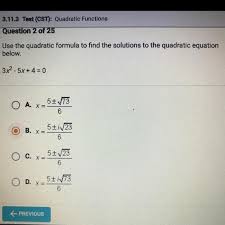 The Quadratic Equation Below 3x 2 5x