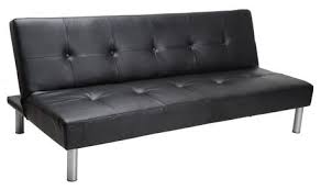mainstays faux leather sofa bed black