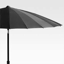 9 Dome Black Outdoor Patio Umbrella