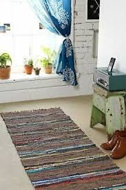 striped leather rag rug