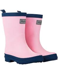 Pink Navy Rain Boots
