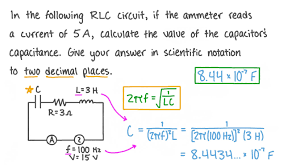 capacitance in a rlc circuit