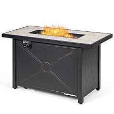 Giantex Gas Fire Pit Table Wceramic