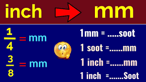 1 metre is equal to 39.370078740157 inch, or 1000 mm. Inch To Mm Convert 1 2 Or 3 8 Or 3 4 Inch To Mm Youtube
