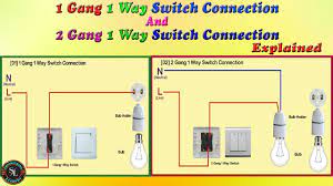 Wiring 2 outlets with 2 sources. 1 Gang 2 Gang 1 Way Switch Connection How To Wire One Gang Two Gang Light Switch Explained Youtube