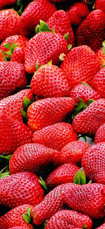wallpaper nh61 red strawberry fruit