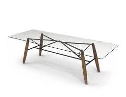 Connection Large Glass Top Dining Table