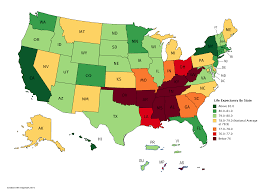 Average us life expectancy statistics by gender, ethnicity, state. List Of U S States And Territories By Life Expectancy Wikipedia