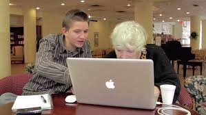 Image result for elderly with teens