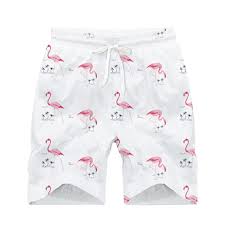 Summer New Mens Fashion Flamingo Five Cent Boxer Swimming