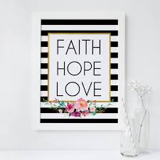 Faith Hope Love Wall Art Printable Wall