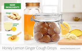 honey lemon ginger cough drops herbazest