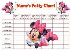 Printable Potty Chart A3 Minnie Mouse Potty Toilet