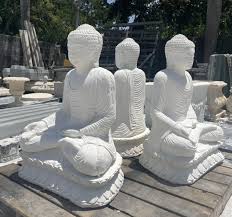 3 Buddha Sitting Artistic Statuary