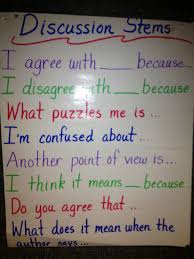 Discussion Stems Anchor Chart Mentor Texts And Anchor