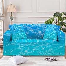 Turquoise Sea Couch Cover Coastal Sofa