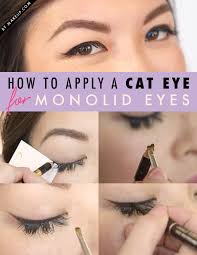 how to apply a cat eye for monolid eyes