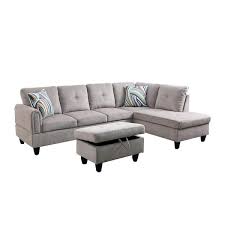 Microfiber L Shaped Sectional Sofa