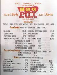 the bbq pit restaurant on farrow rd in