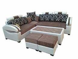wooden modern 5 seater sofa set for