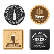 Beer Coasters Pub Labels Beverage Mats