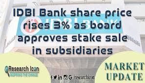 Idbi bank limited share price today, live nse stock price: Research Icon Idbi Bank Share Price Rises 3 As Board Approves Stake Sale In Subsidiaries Share Prices Idbi Bank Finance Saving