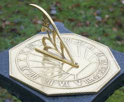 Modern Brass Garden Sundial