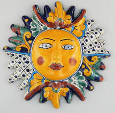 Mexican Talavera Sun Face Hand Painted