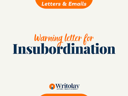 insubordination warning letter 4 free